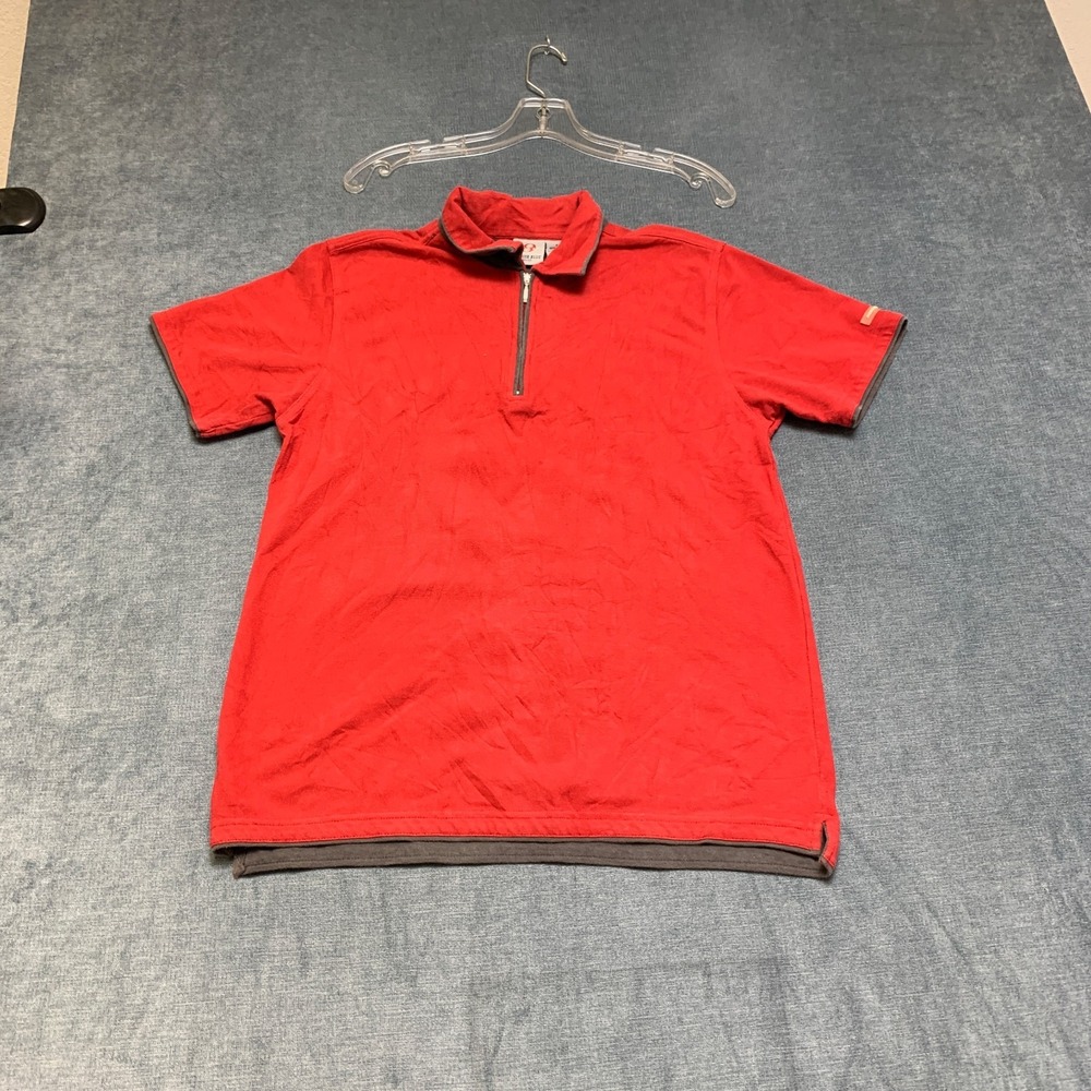 Anchor Blue Polo Shirt Mens Small Red Short Sleeve Long Sleeve Quarter Zip